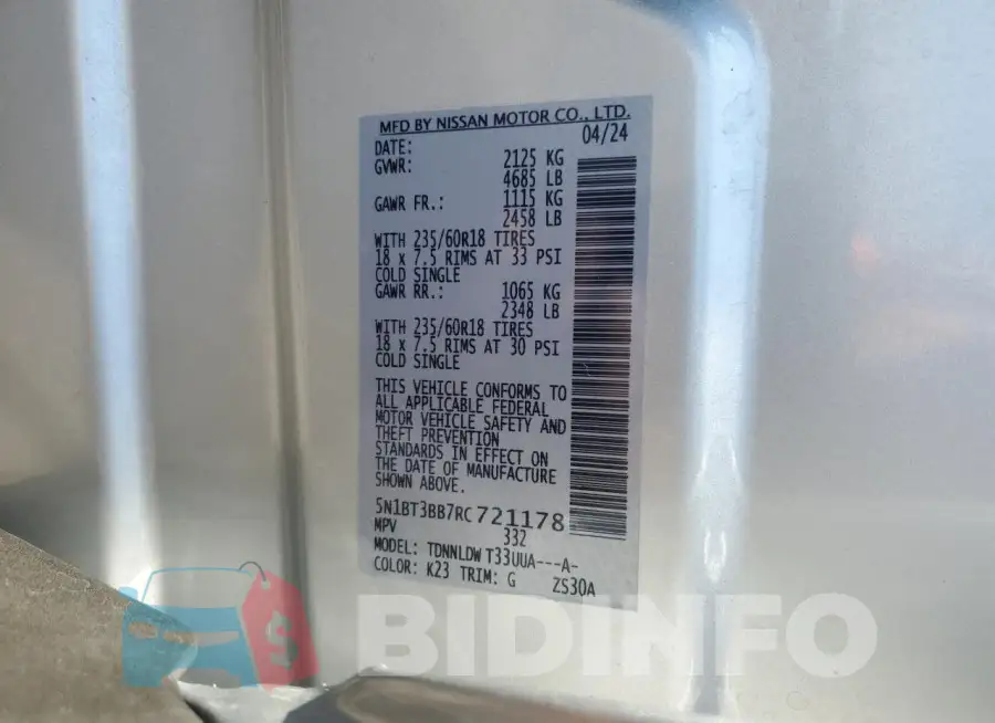 5N1BT3BB7RC721178 Photo# 13