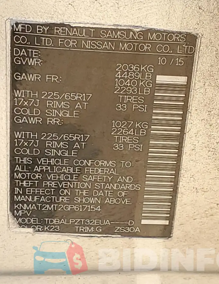 KNMAT2MT2GP617154 Photo# 13