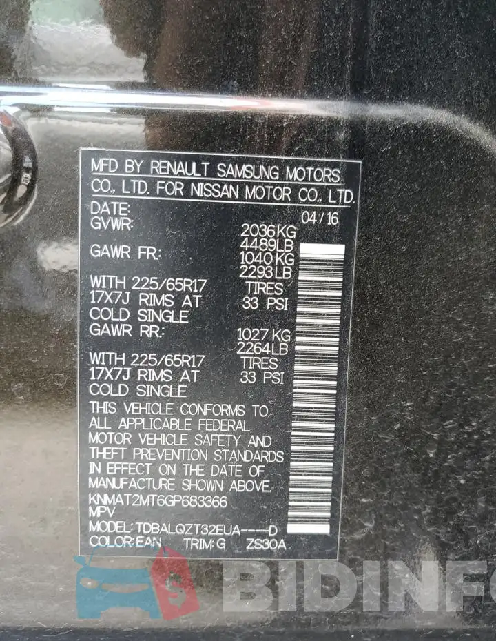 KNMAT2MT6GP683366 Photo# 12