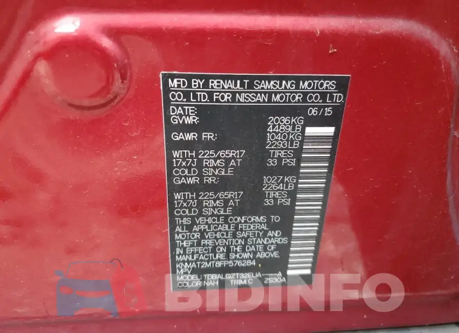 KNMAT2MT8FP576284 Photo# 13
