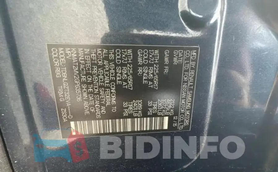 KNMAT2MV2GP635736 Photo# 10