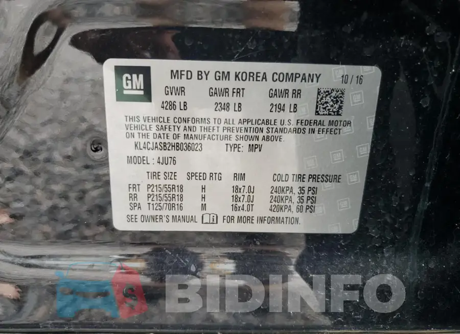 KL4CJASB2HB036023 Photo# 13