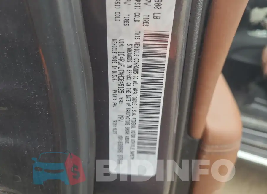 1C4RJFJTXHC845125 Photo# 13