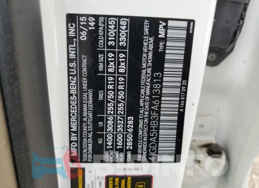 4JGDA5HB3FA613813 Photo# 13