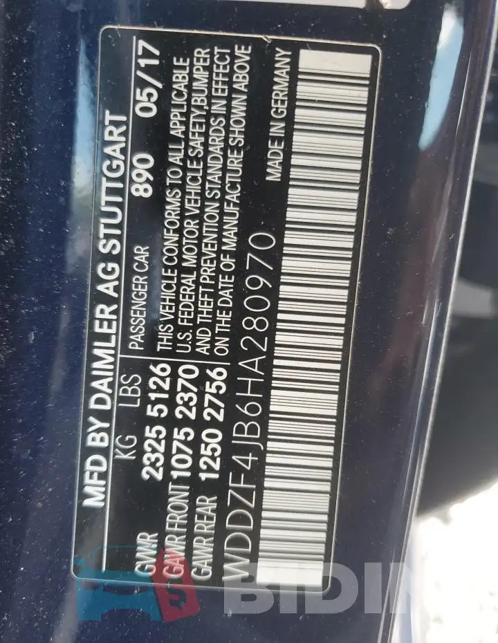 WDDZF4JB6HA280970 Photo# 13