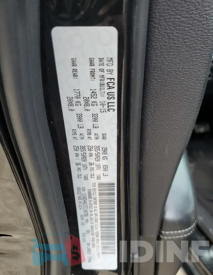 1C4RDHAG1FC146789 Photo# 13