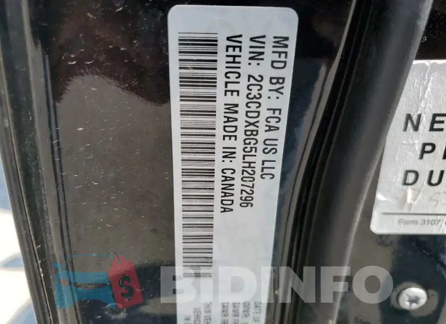 2C3CDXBG5LH207296 Photo# 13