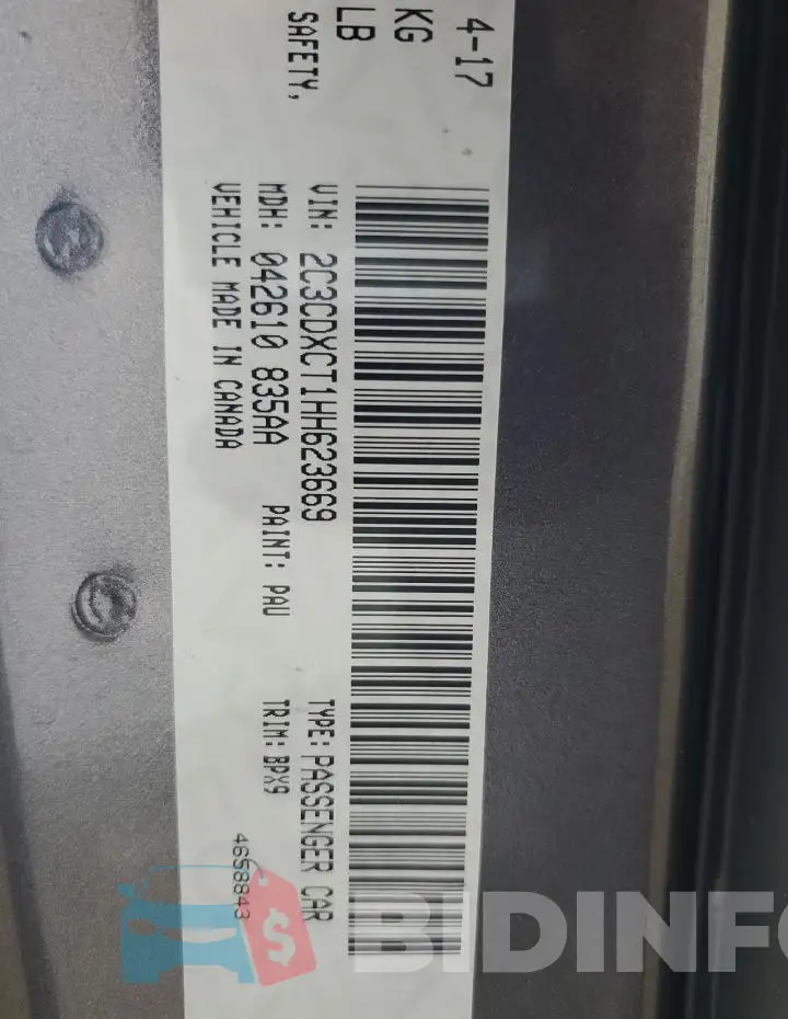 2C3CDXCT1HH623669 Photo# 12