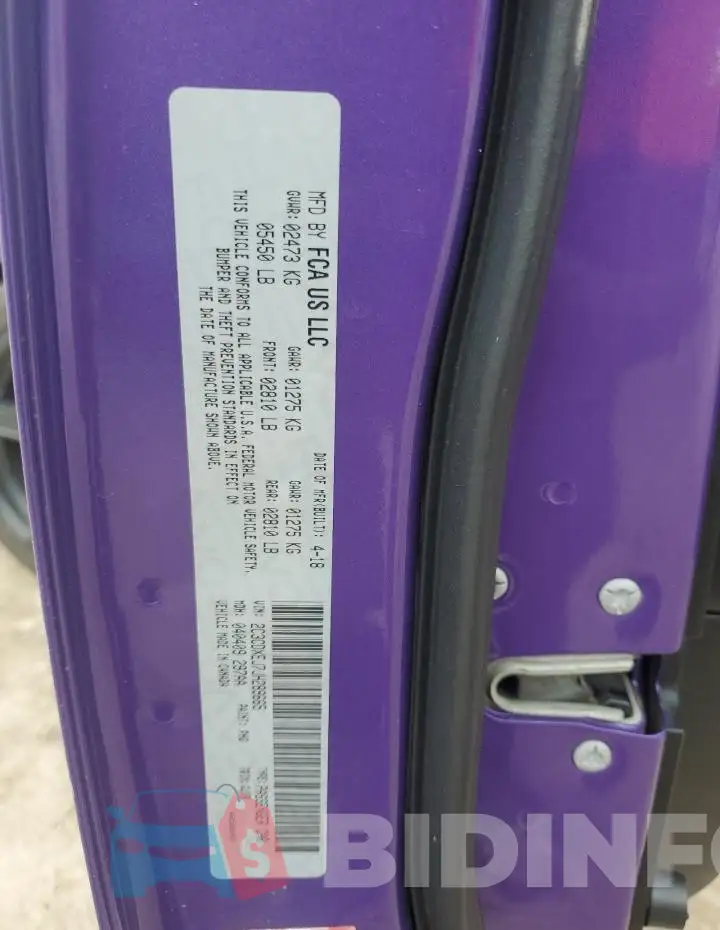 2C3CDXEJ7JH289665 Photo# 12