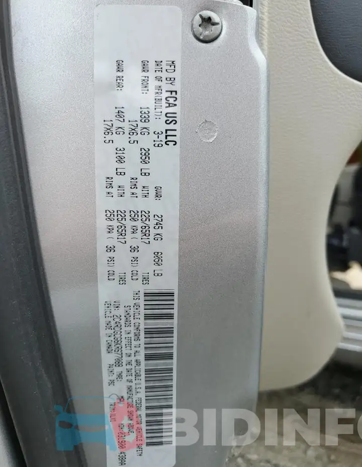 2C4RDGCG6KR677088 Photo# 14