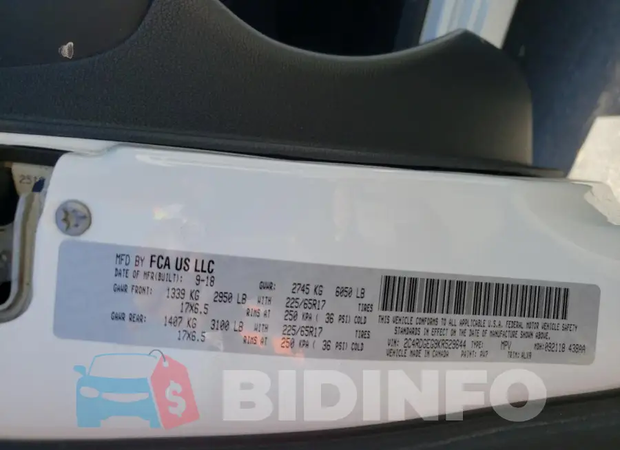 2C4RDGEG9KR529644 Photo# 13