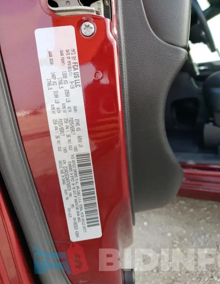 2C4RDGEGXKR760570 Photo# 13