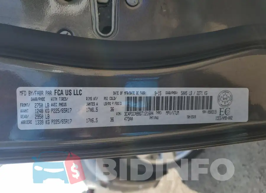 3C4PDCAB8GT121604 Photo# 13