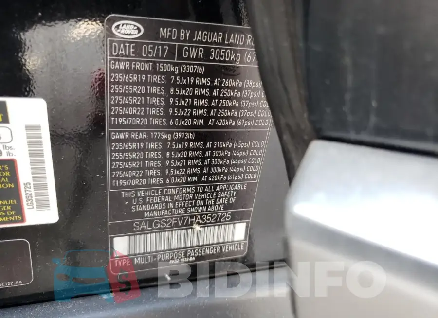 SALGS2FV7HA352725 Photo# 14