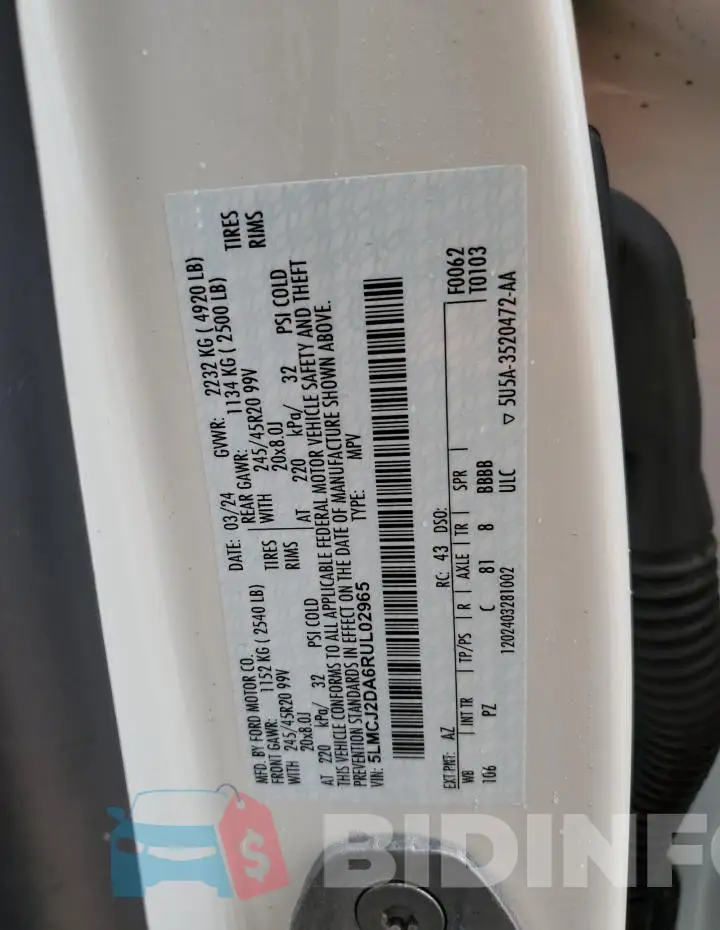 5LMCJ2DA6RUL02965 Photo# 13