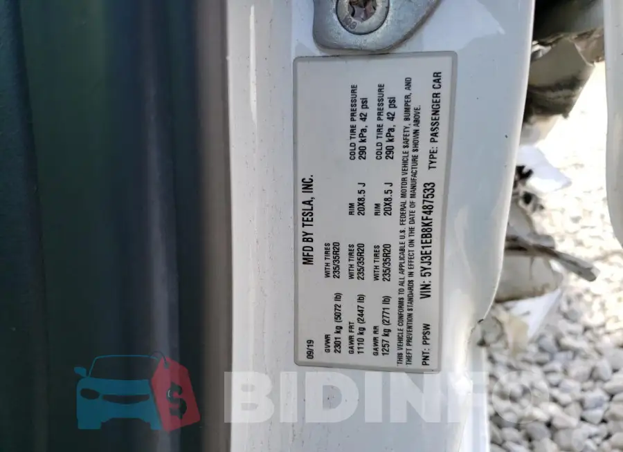 5YJ3E1EB8KF487533 Photo# 12