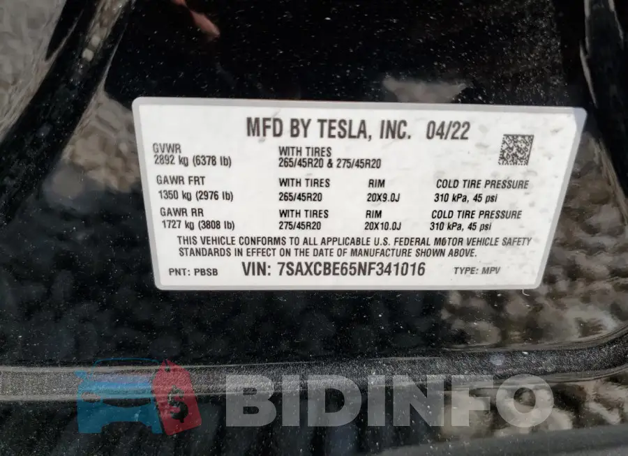 7SAXCBE65NF341016 Photo# 14