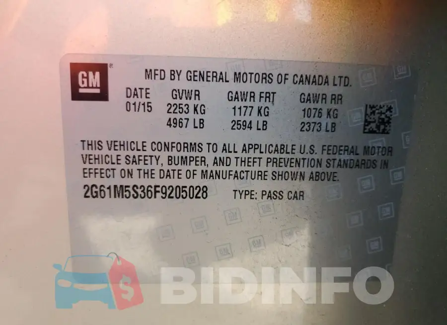 2G61M5S36F9205028 Photo# 13