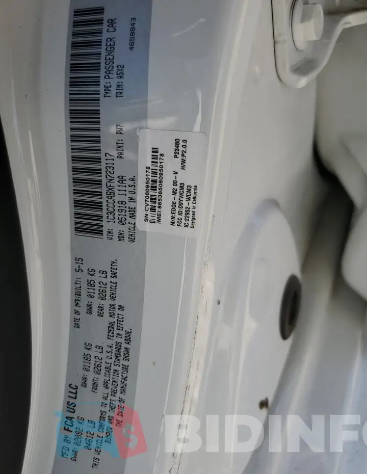 1C3CCCABXFN723117 Photo# 12