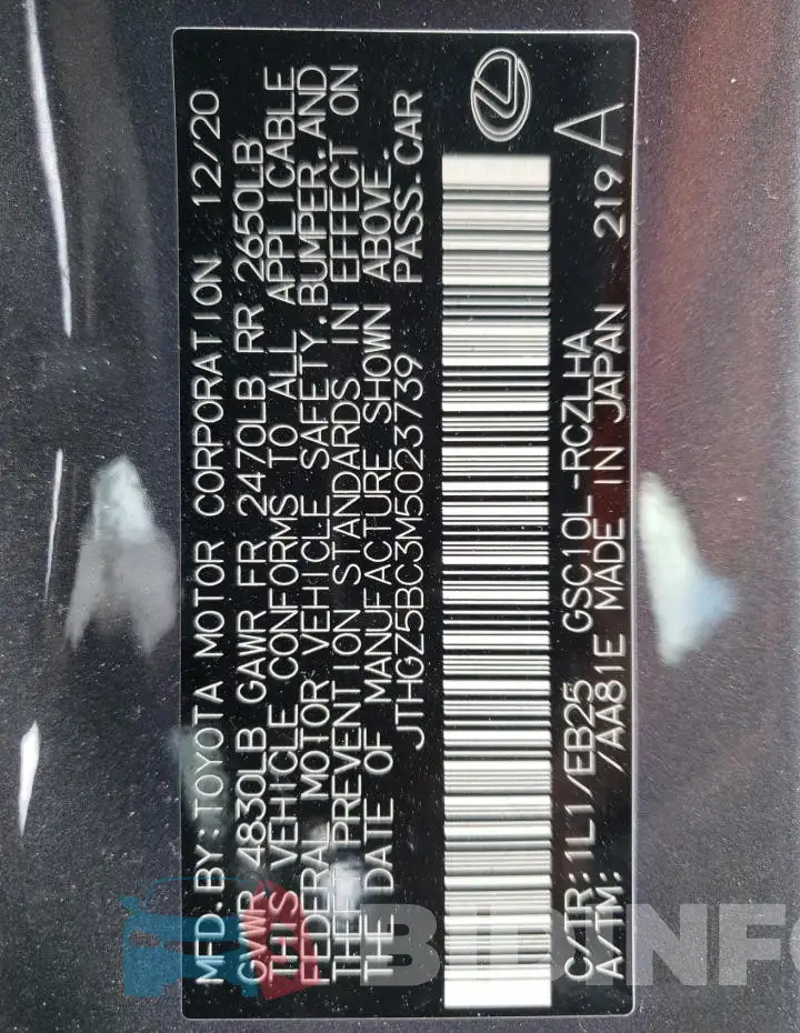 JTHGZ5BC3M5023739 Photo# 12