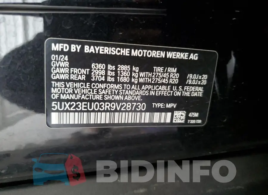 5UX23EU03R9V28730 Photo# 13