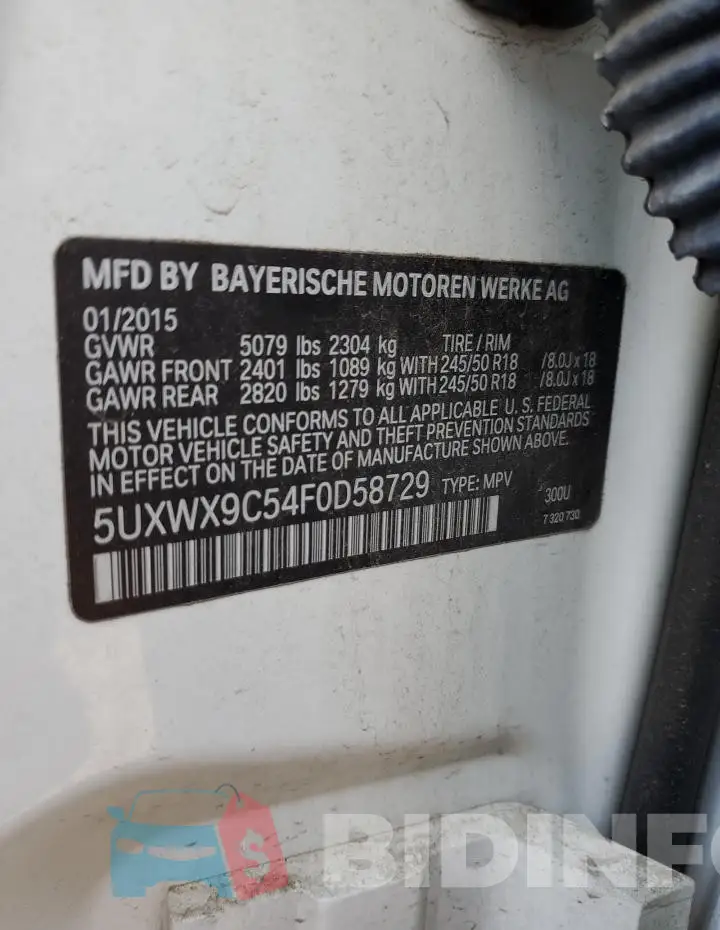 5UXWX9C54F0D58729 Photo# 13