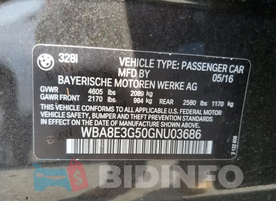 WBA8E3G50GNU03686 Photo# 12