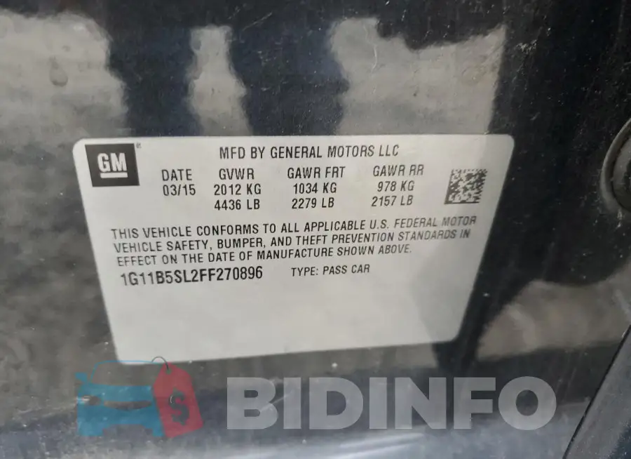 1G11B5SL2FF270896 Photo# 12