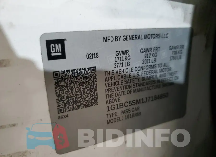 1G1BC5SM1J7184850 Photo# 12