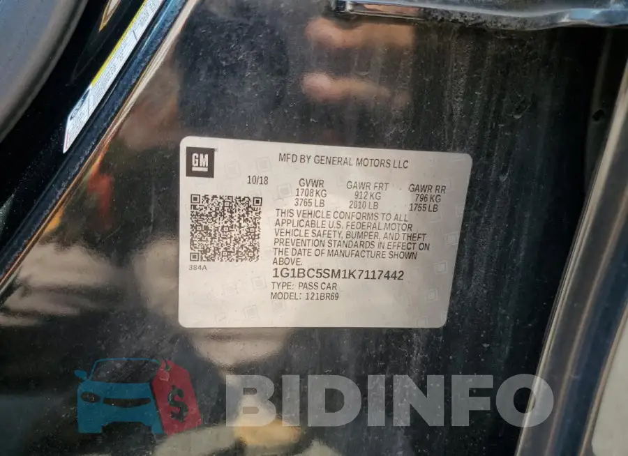 1G1BC5SM1K7117442 Photo# 13