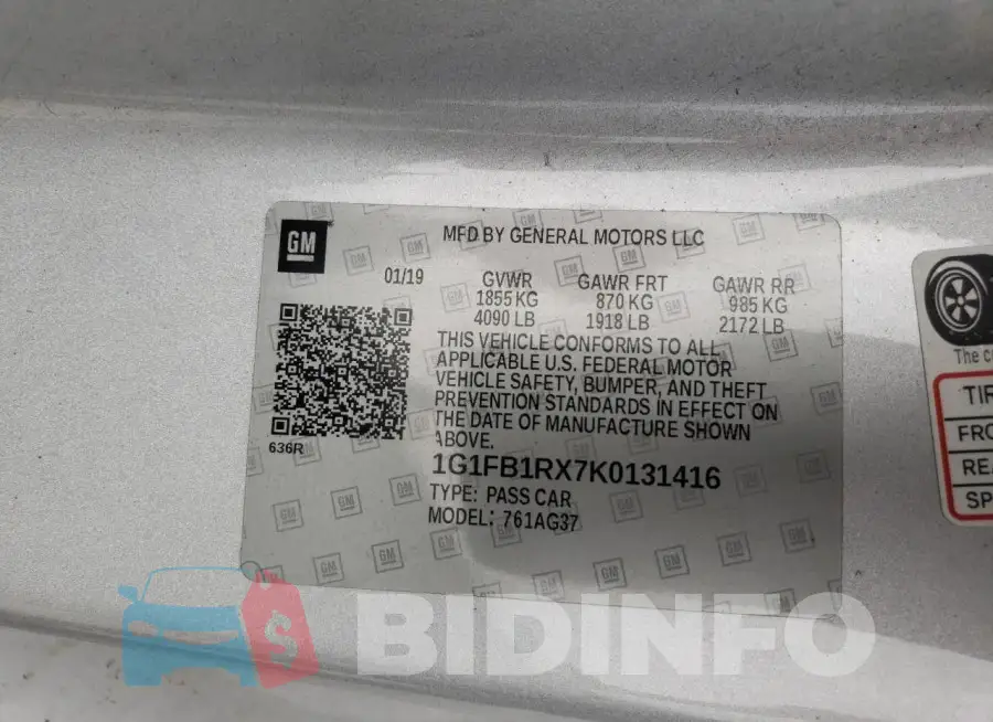 1G1FB1RX7K0131416 Photo# 12