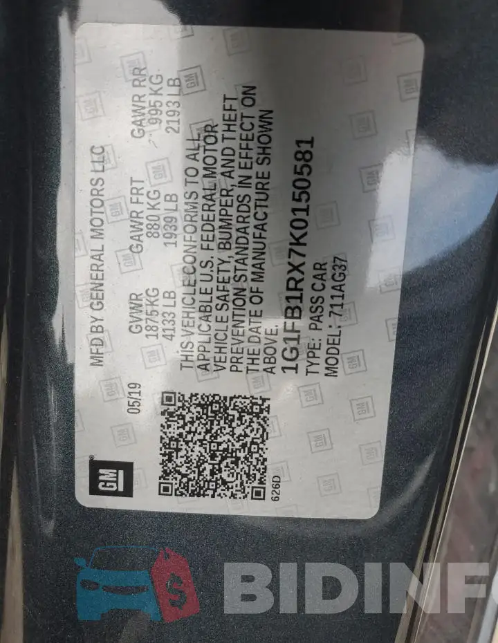 1G1FB1RX7K0150581 Photo# 12