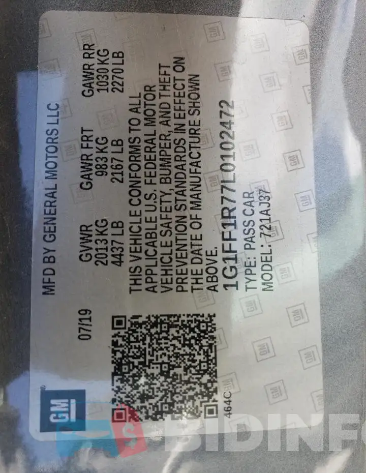 1G1FF1R77L0102472 Photo# 13