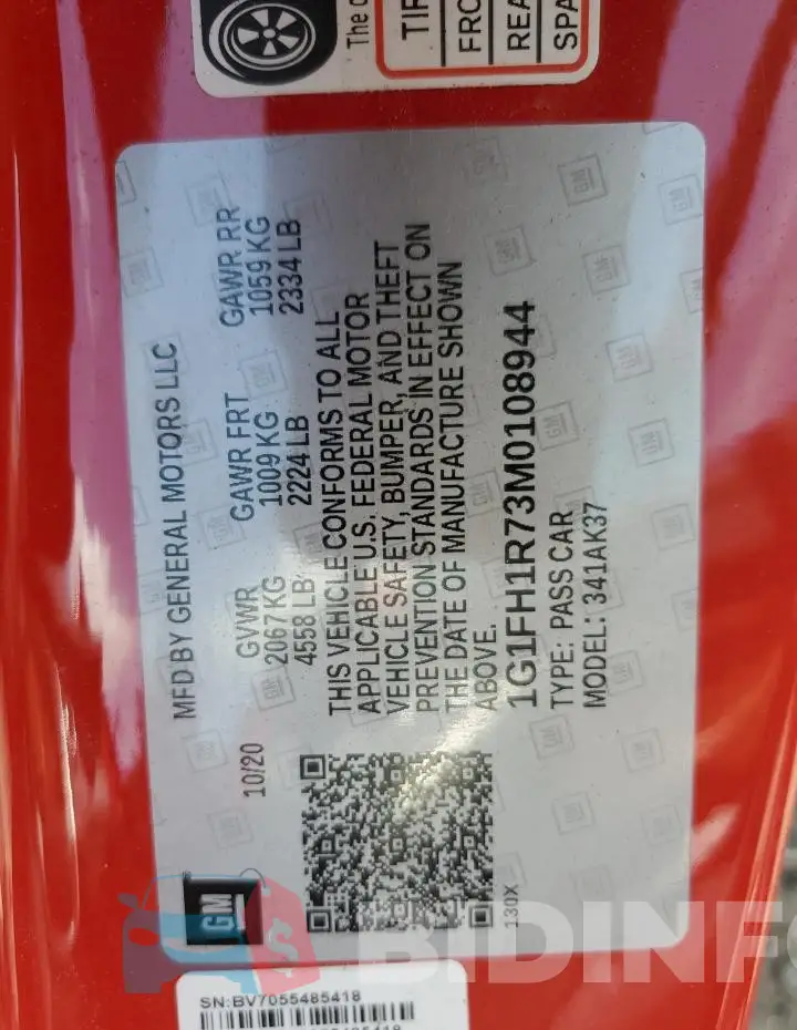 1G1FH1R73M0108944 Photo# 13