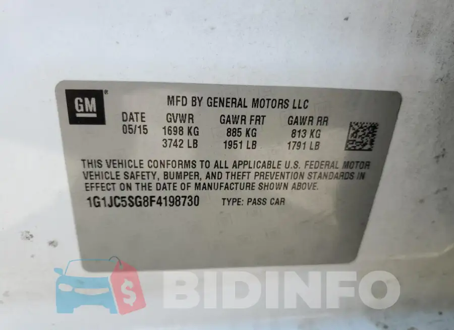 1G1JC5SG8F4198730 Photo# 12