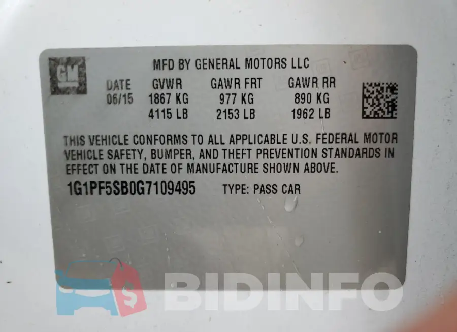 1G1PF5SB0G7109495 Photo# 13