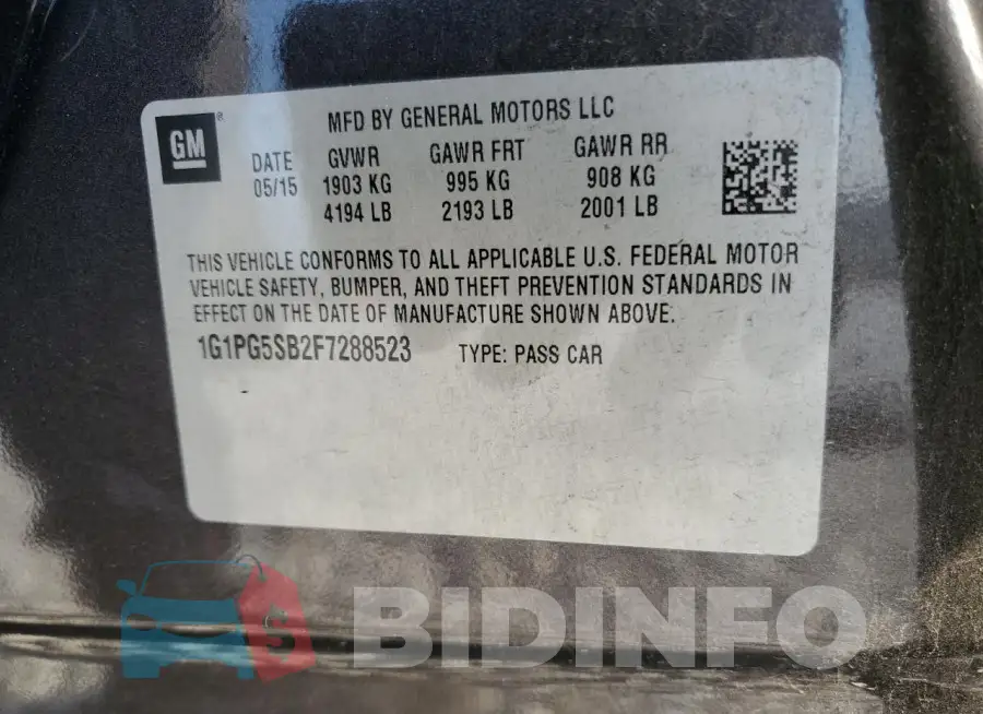 1G1PG5SB2F7288523 Photo# 12
