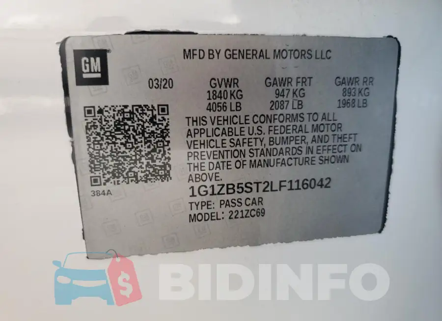 1G1ZB5ST2LF116042 Photo# 12