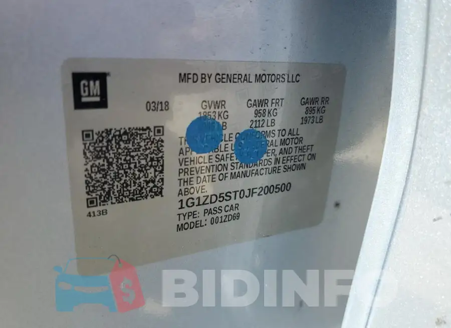 1G1ZD5ST0JF200500 Photo# 12