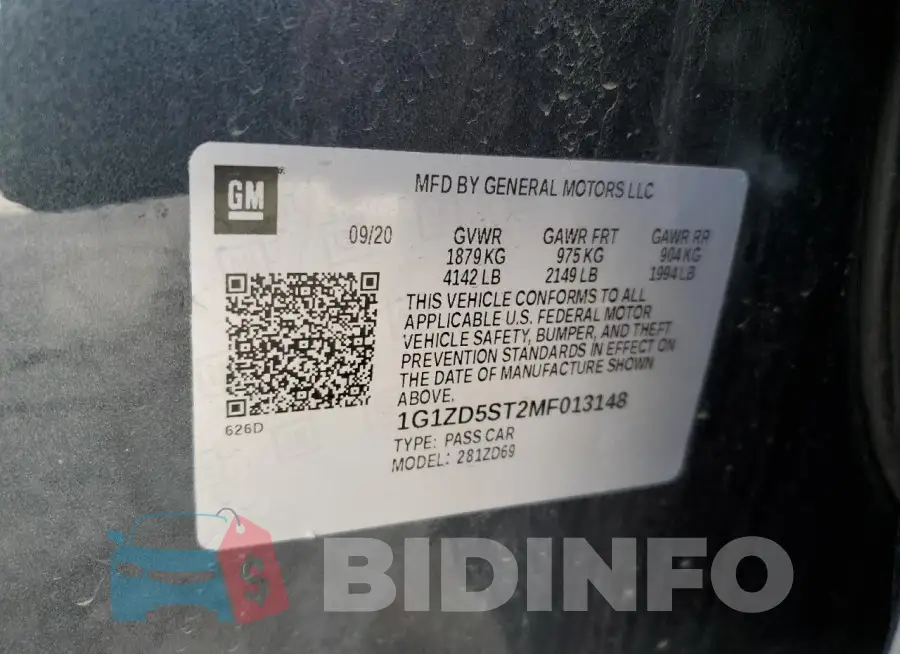 1G1ZD5ST2MF013148 Photo# 12