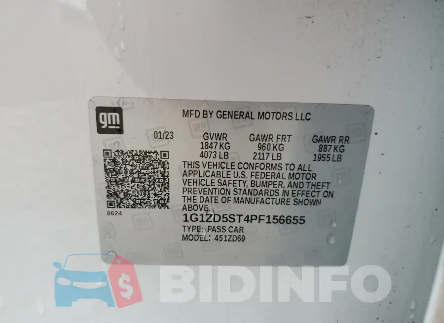 1G1ZD5ST4PF156655 Photo# 13