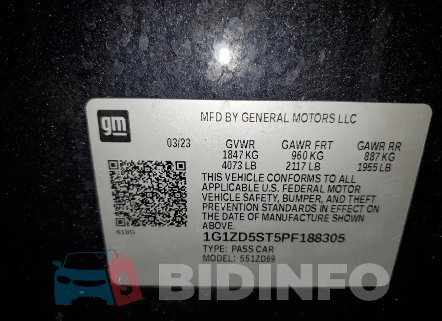1G1ZD5ST5PF188305 Photo# 13