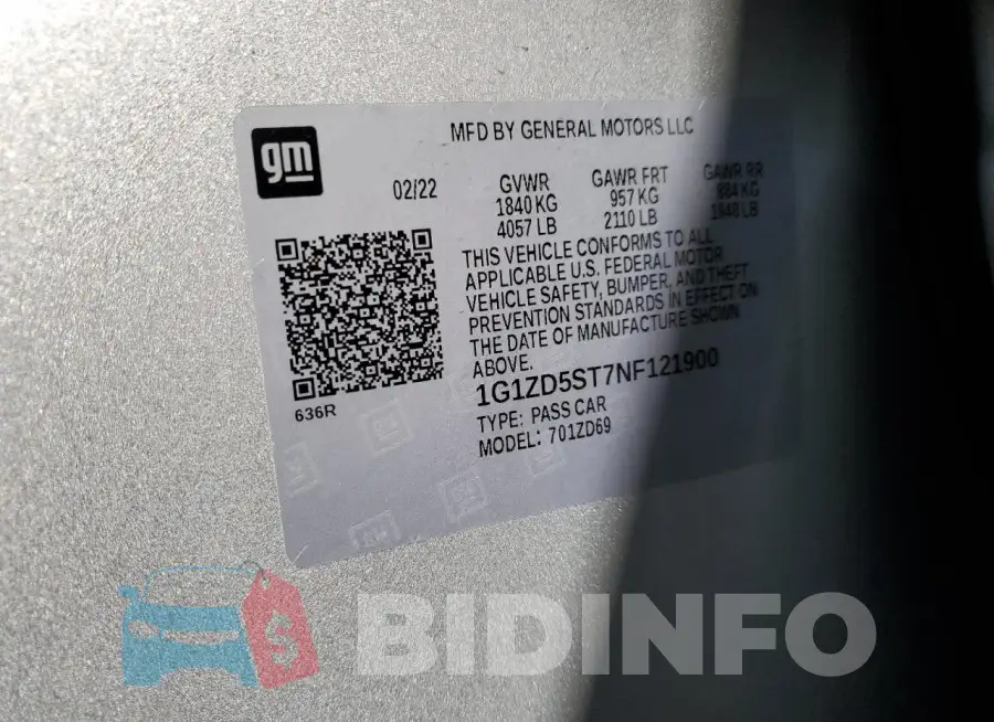1G1ZD5ST7NF121900 Photo# 13