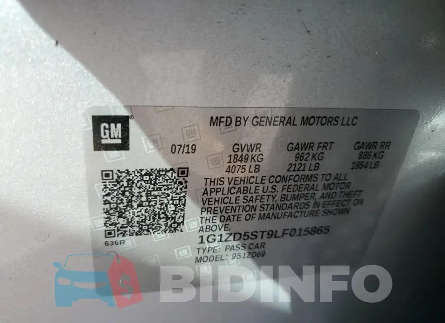 1G1ZD5ST9LF015865 Photo# 12