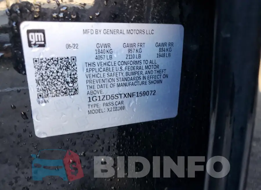 1G1ZD5STXNF159072 Photo# 12