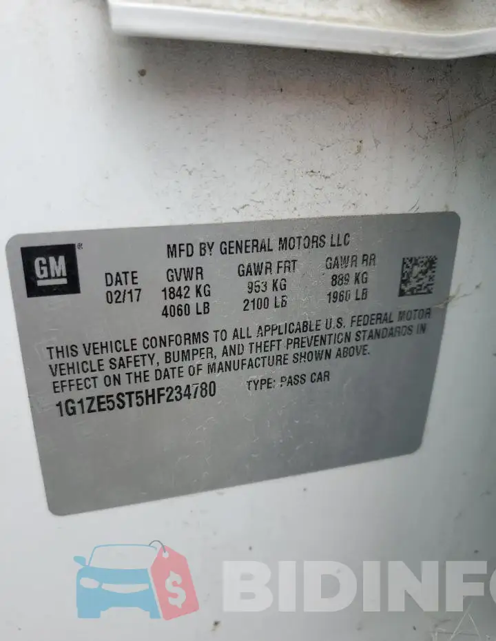 1G1ZE5ST5HF234780 Photo# 13