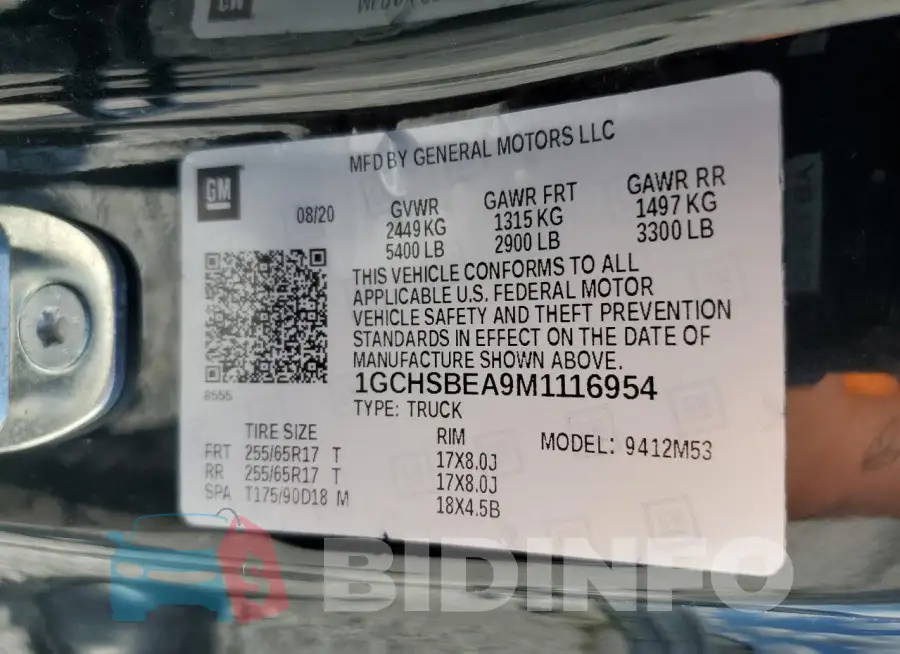 1GCHSBEA9M1116954 Photo# 12