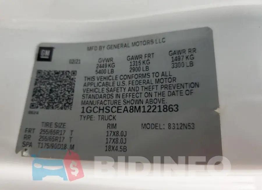 1GCHSCEA8M1221863 Photo# 12