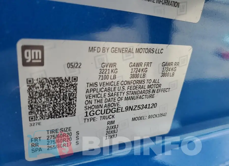 1GCUDGEL9NZ534120 Photo# 13