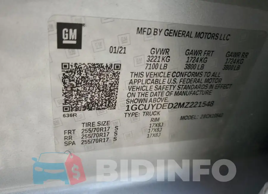 1GCUYDED2MZ221548 Photo# 13
